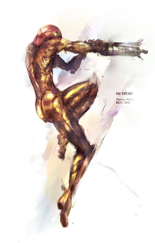 Samus Aran in golden armor