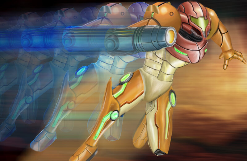 Samus Aran in motion