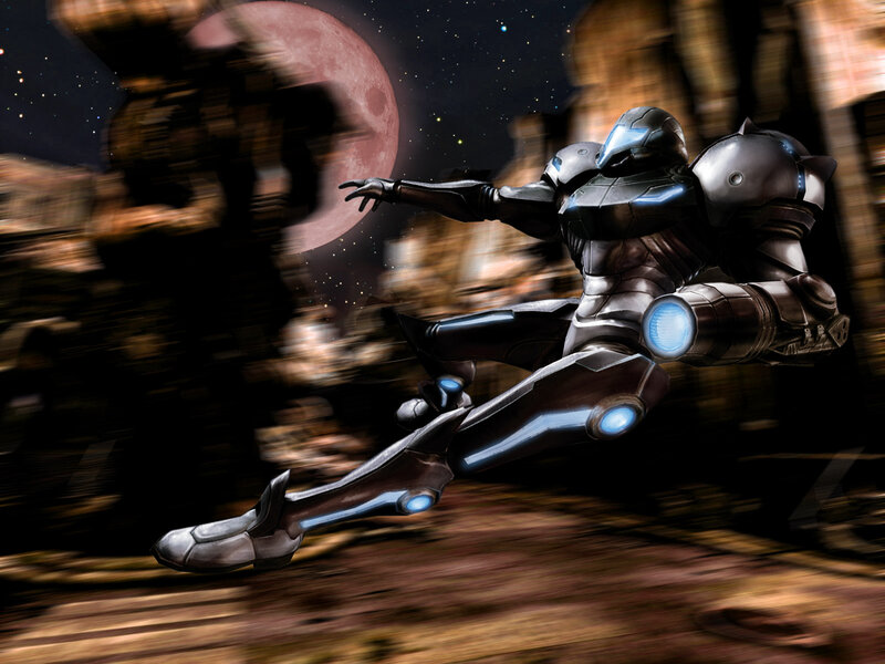 Samus Aran in motion