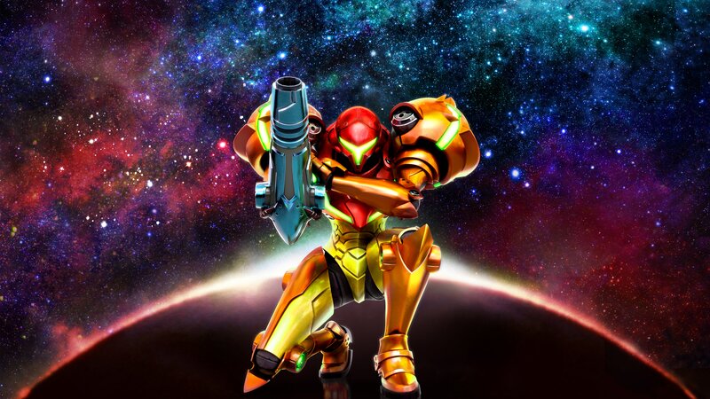 Samus Aran in Power Suit — Gold, Dramatic