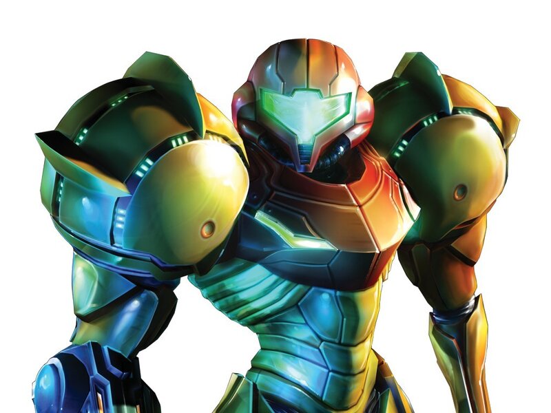 Samus Aran in Power Suit — Green, Dramatic