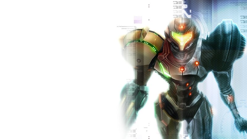 Samus Aran in Power Suit — White, Dramatic