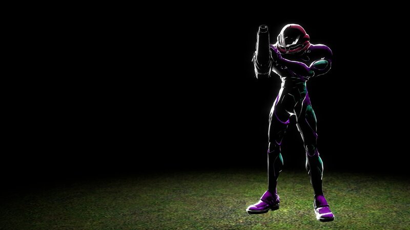 Samus Aran in Purple Suit — Dramatic