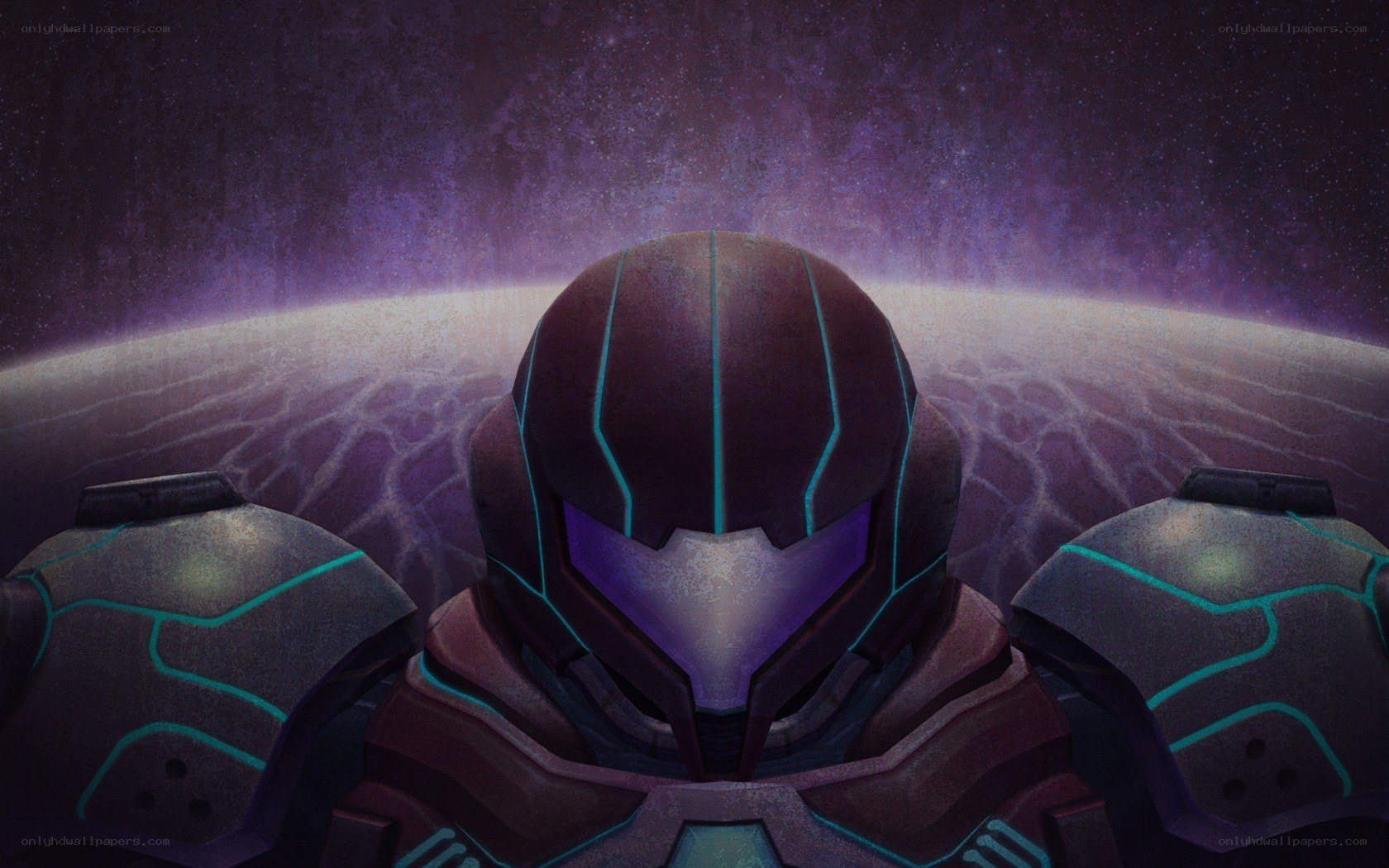 Samus Aran in space