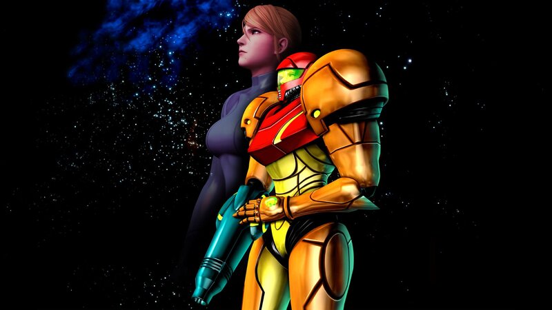 Samus Aran in Space — Black