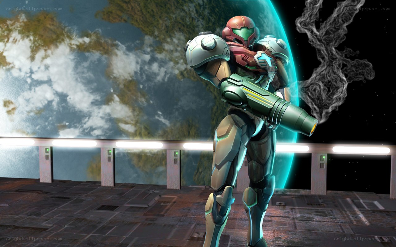 Samus Aran in space suit