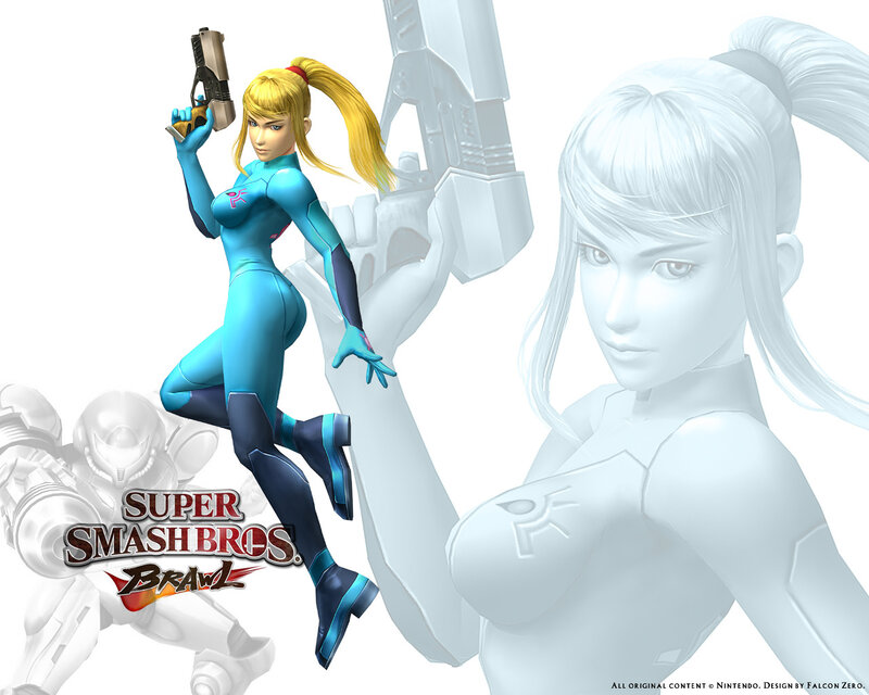 Samus Aran in Super Smash Bros.