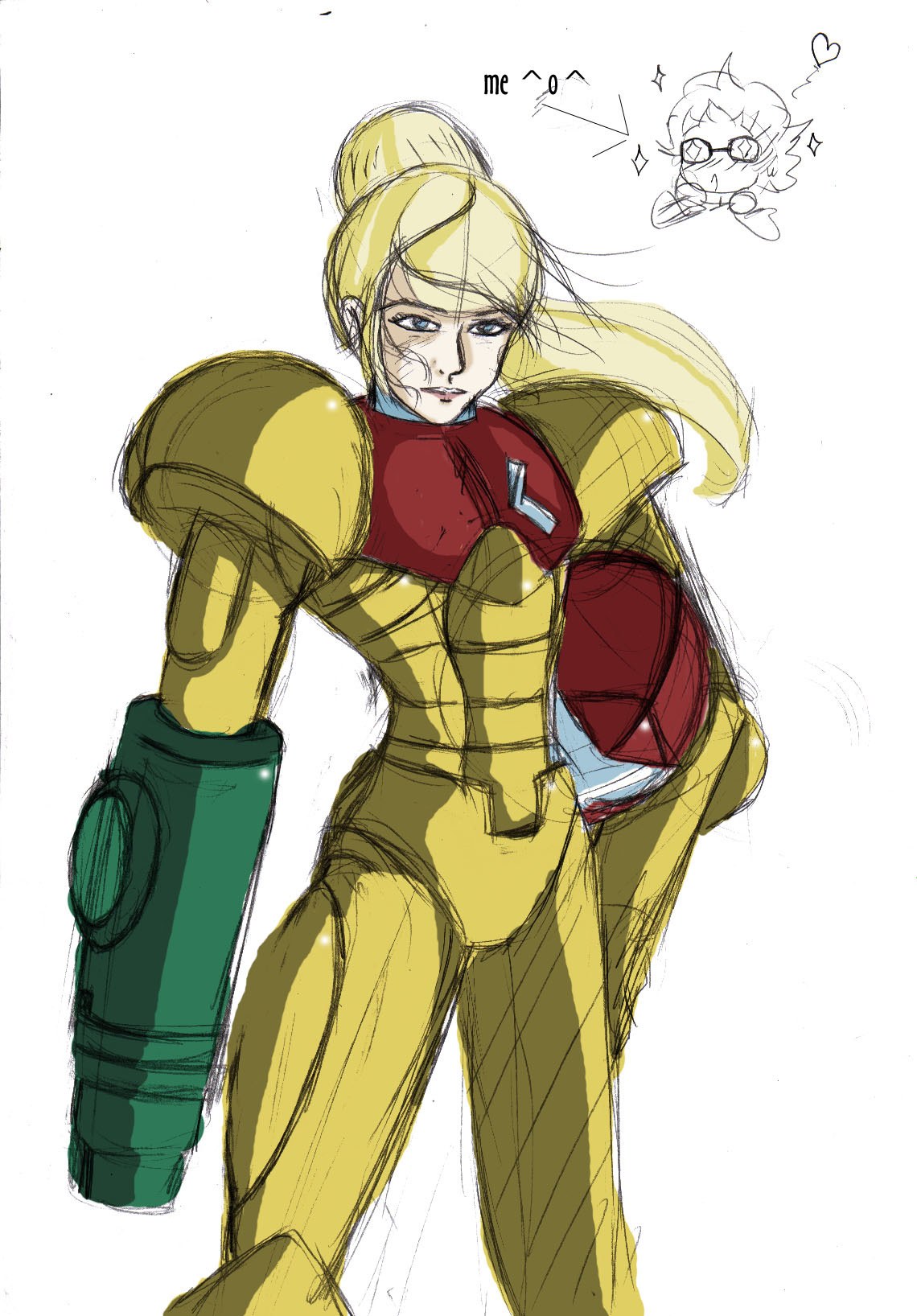 Samus Aran sketch art