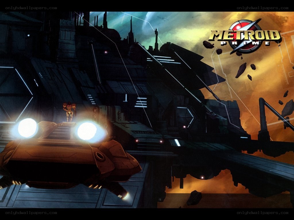 Samus at a space station