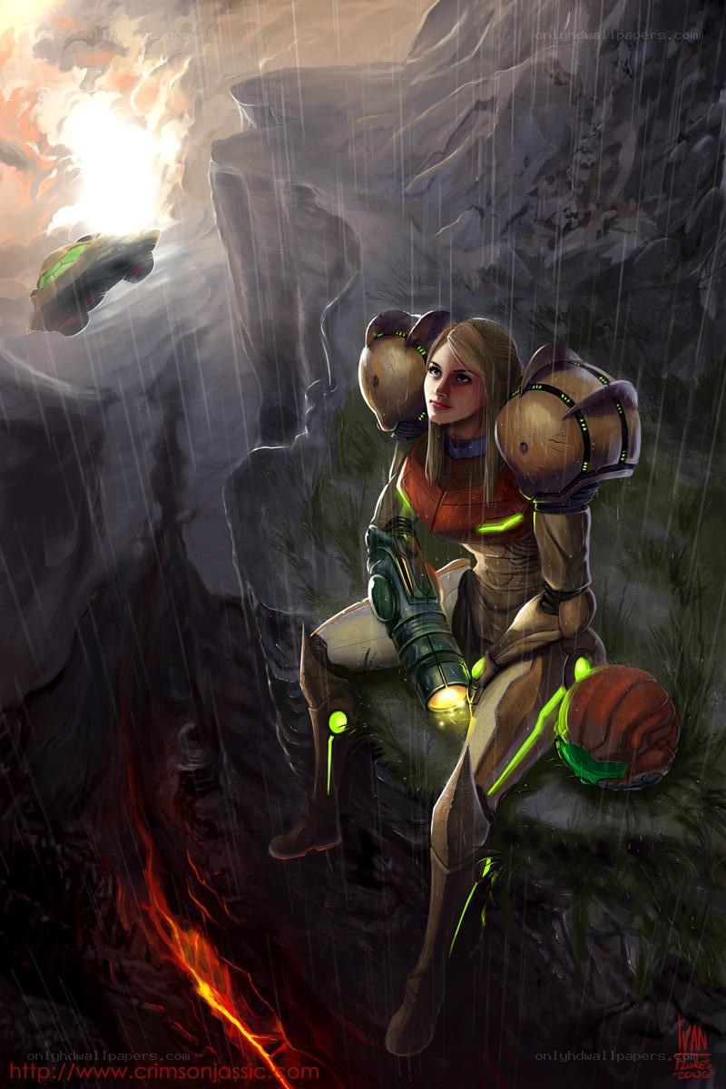 Samus in a storm