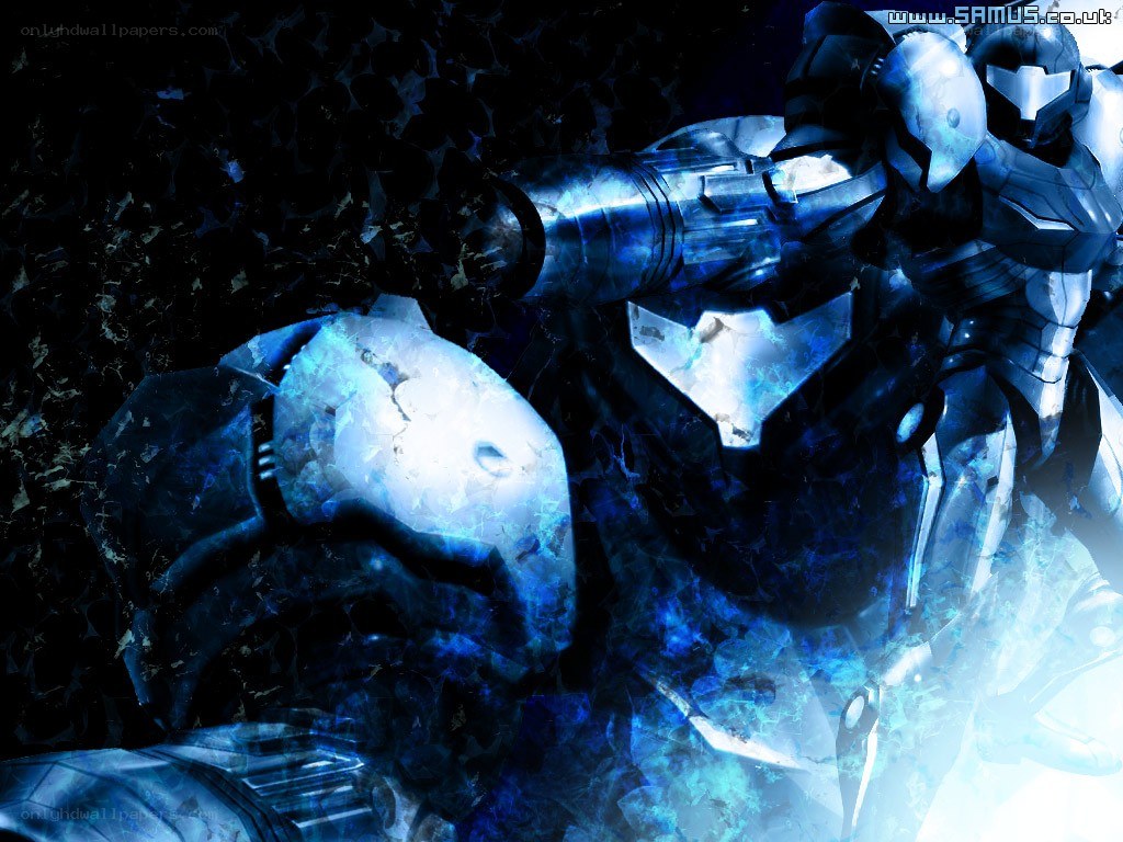 Samus in blue armor