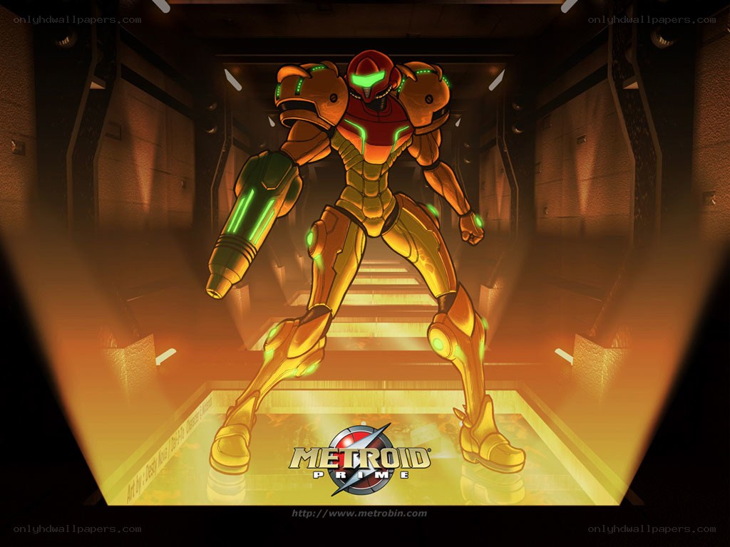 Samus in the Metroid Prime corridor