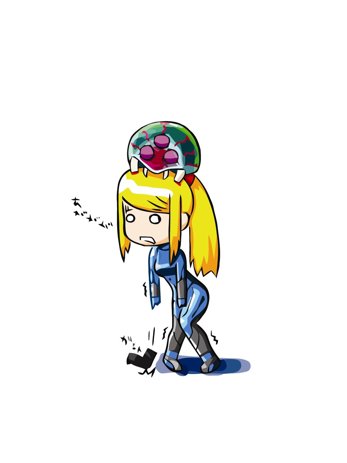 Samus with a helmet