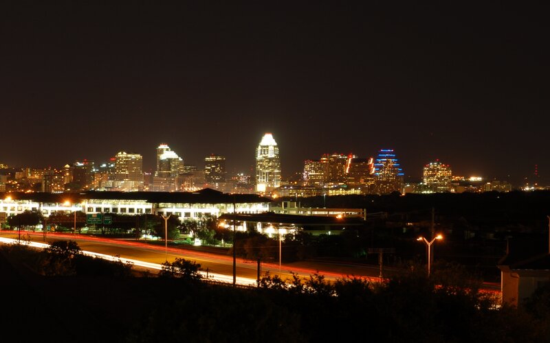 San Antonio skyline at night