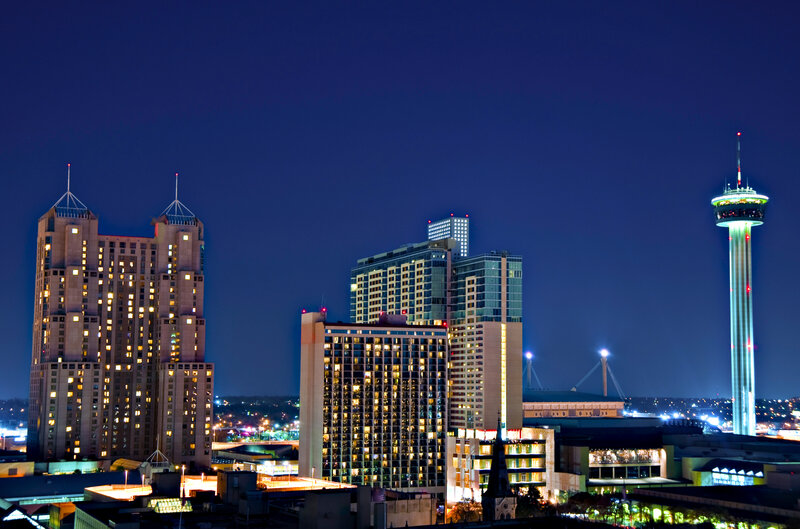San Antonio skyline at night