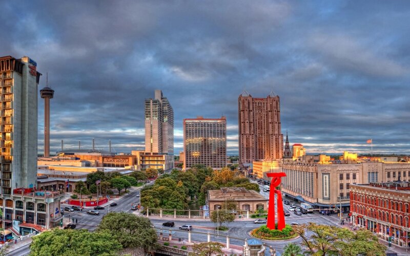 San Antonio Skyline — Gray