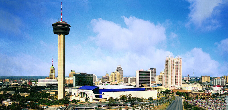 San Antonio skyline with Tower of the Americas