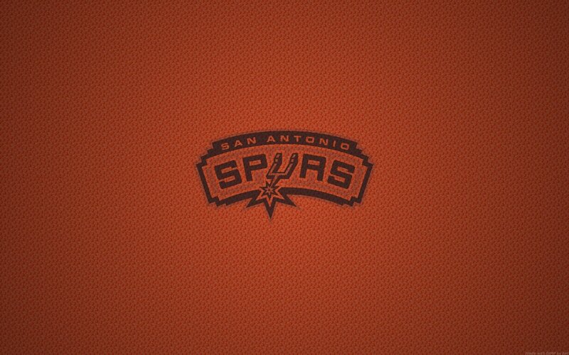 San Antonio Spurs logo on basketball texture