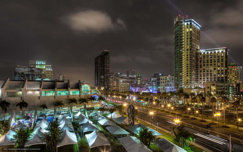 San Diego night skyline