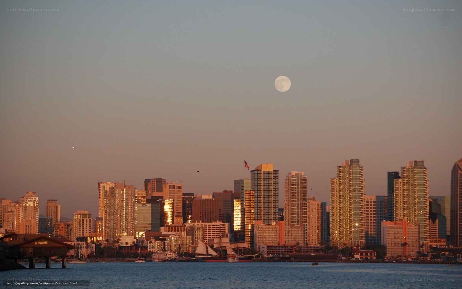 San Diego skyline at dusk