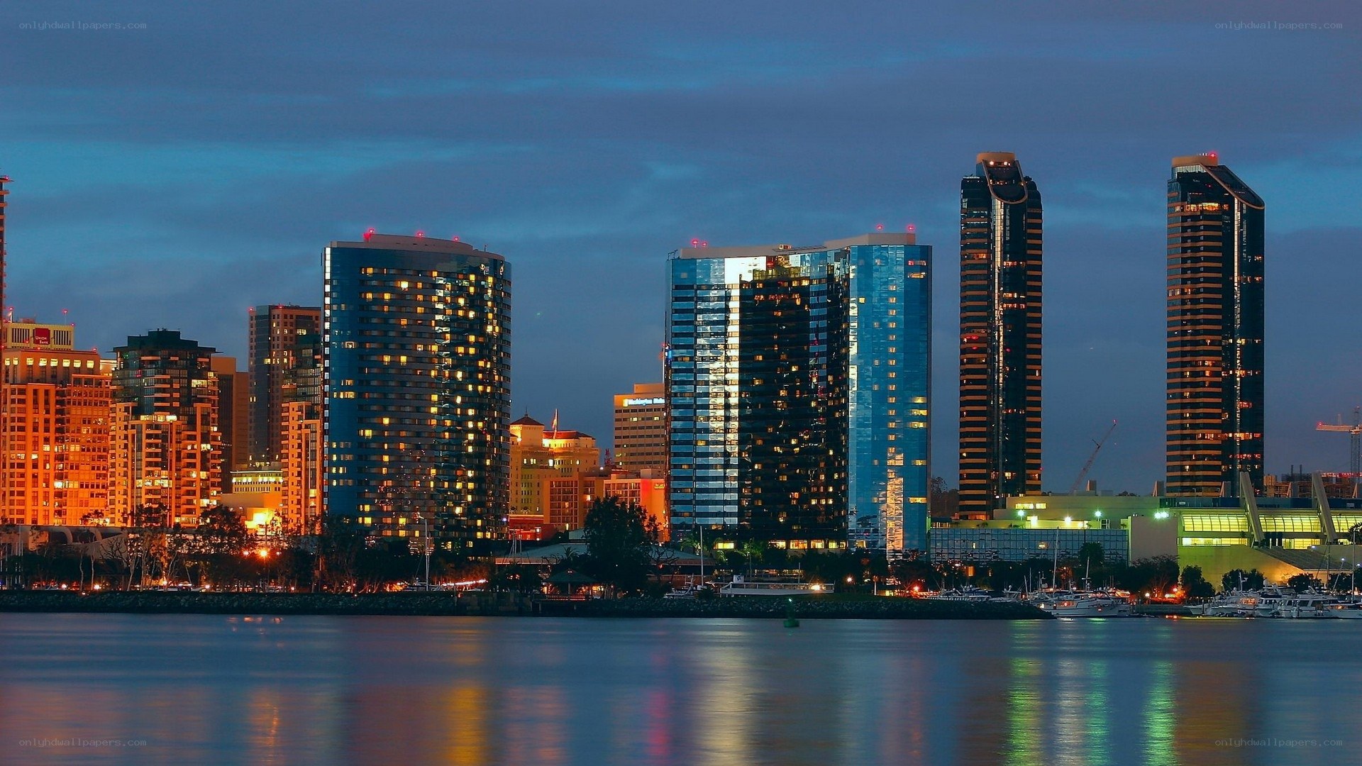 San Diego skyline at dusk
