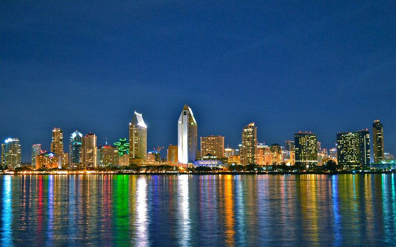San Diego skyline at night