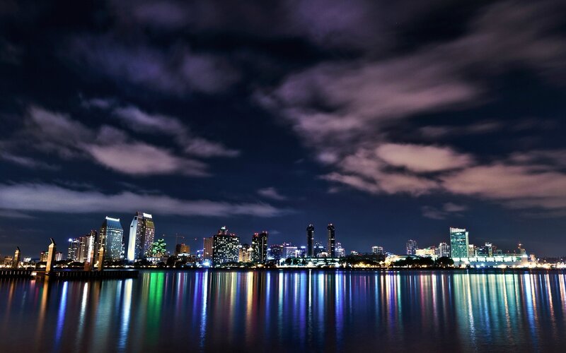 San Diego skyline at night
