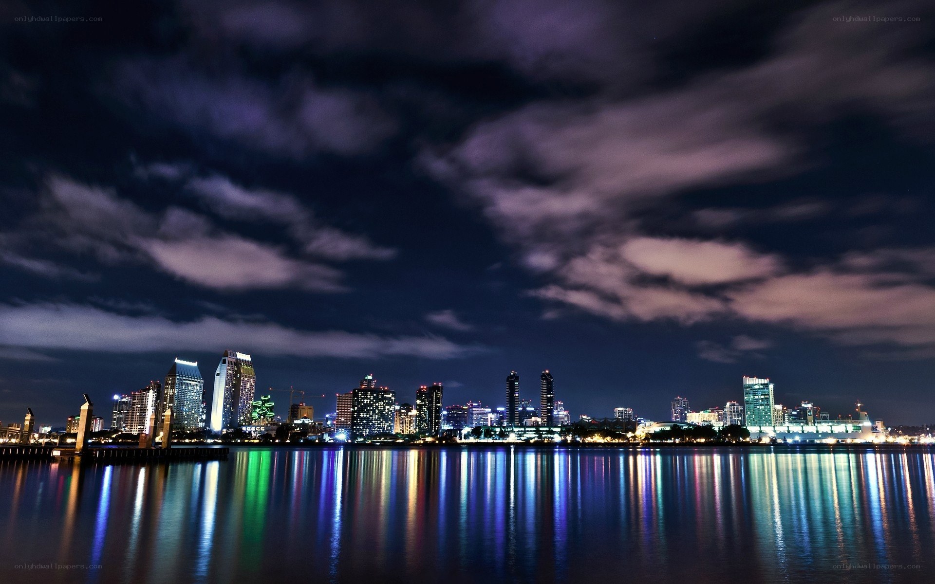 San Diego skyline at night