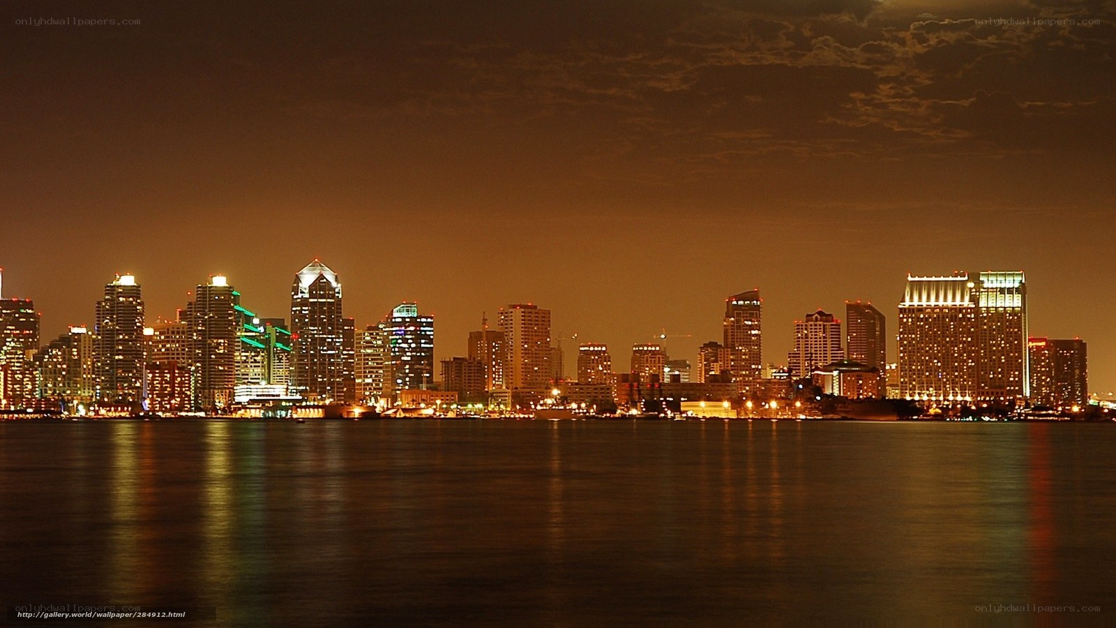 San Diego skyline at night