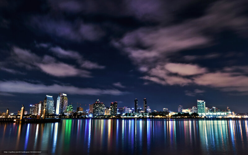 San Diego skyline at night
