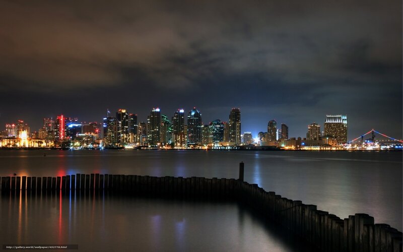 San Diego skyline at night
