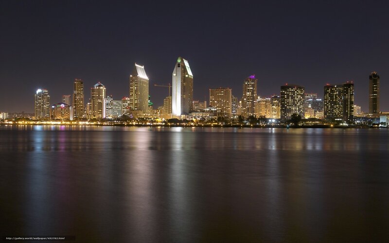 San Diego skyline at night