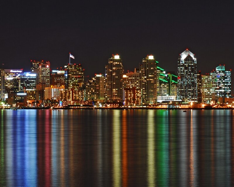 San Diego skyline at night