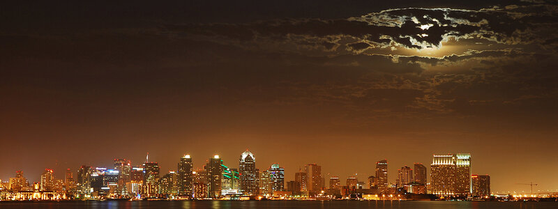 San Diego skyline at night