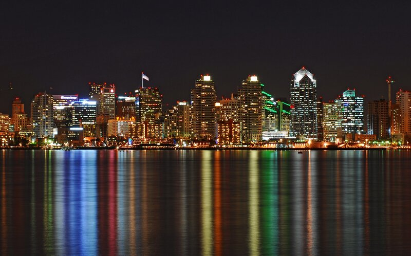 San Diego skyline at night