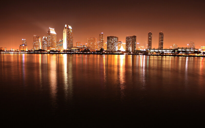 San Diego skyline at night