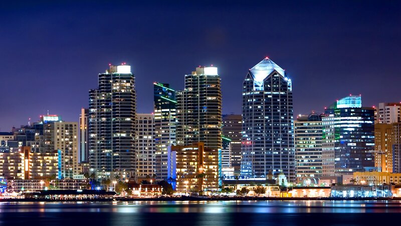 San Diego skyline at night