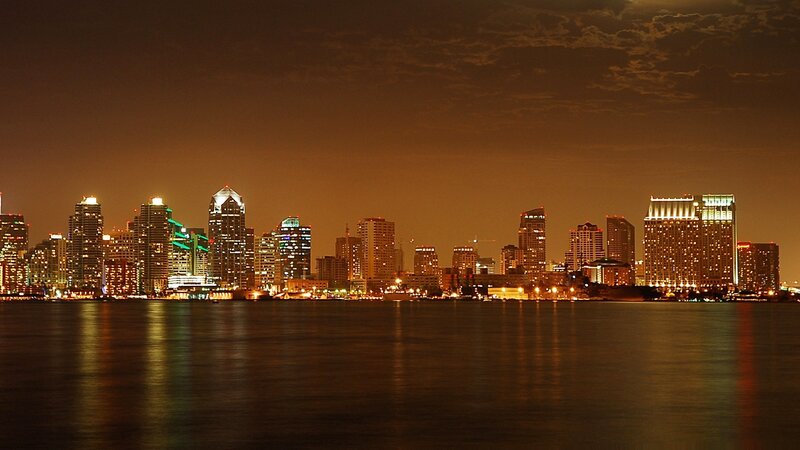San Diego skyline at night