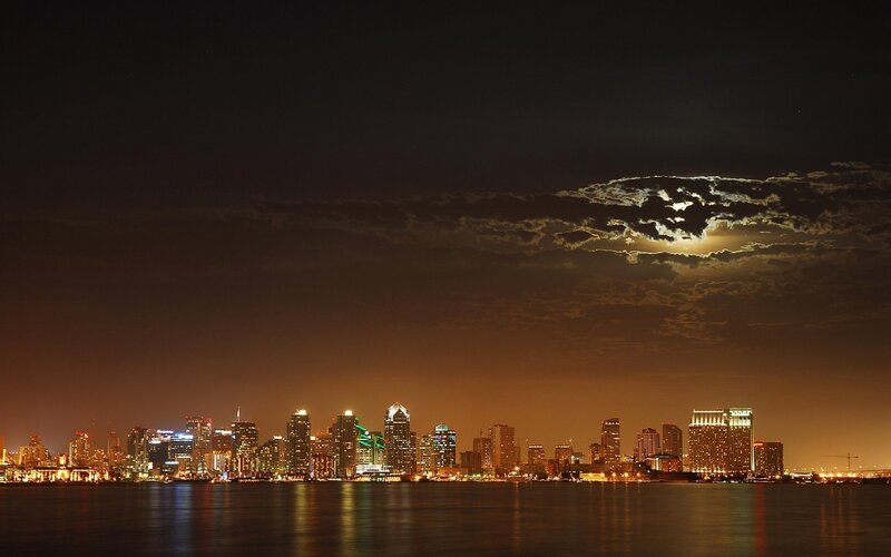 San Diego skyline at night