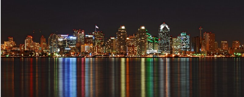 San Diego skyline at night