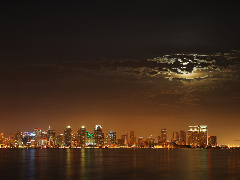 San Diego skyline at night