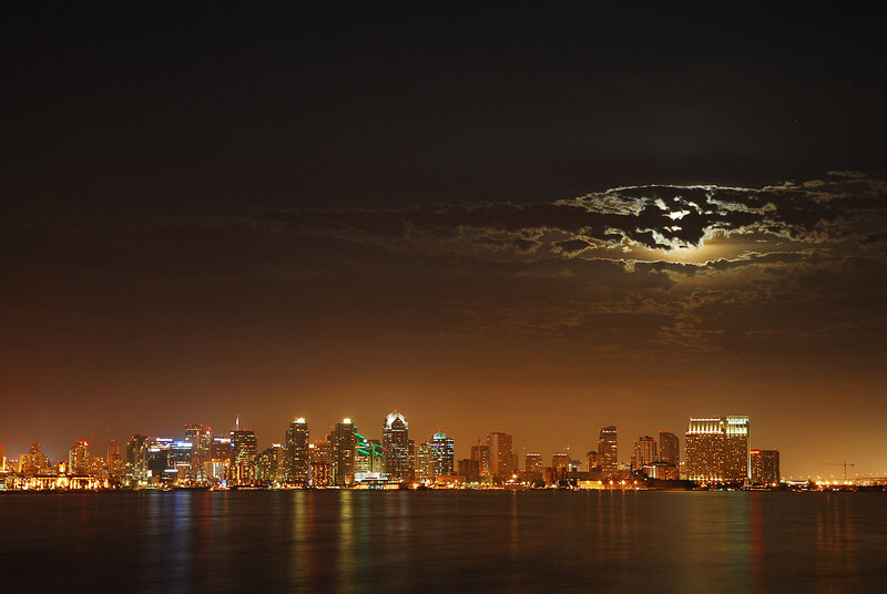 San Diego skyline at night