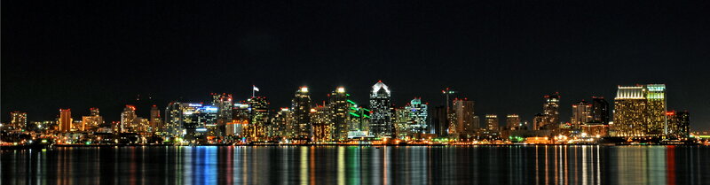 San Diego skyline at night
