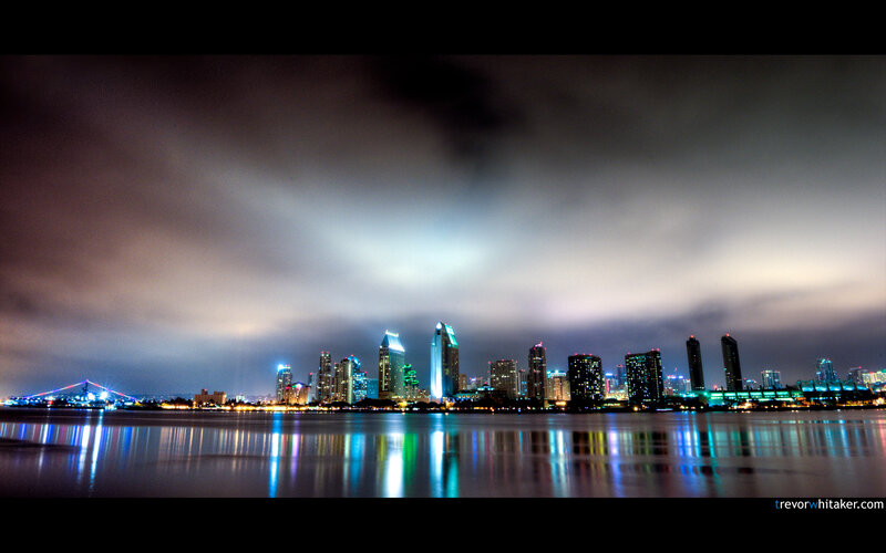 San Diego skyline at night