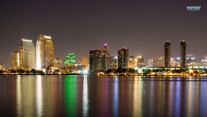 San Diego skyline at night