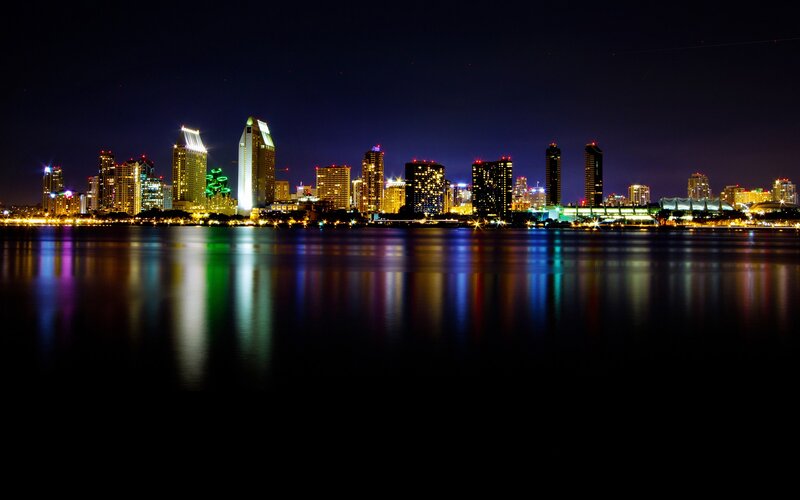 San Diego skyline at night