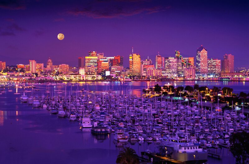 San Diego skyline at night