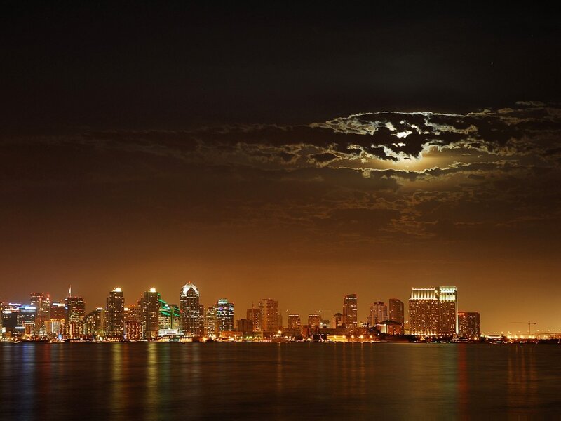 San Diego skyline at night