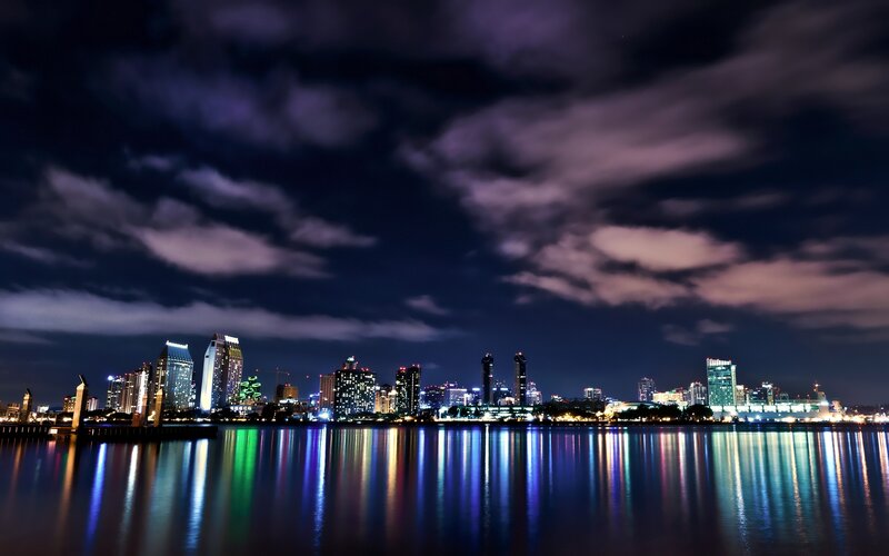 San Diego skyline at night