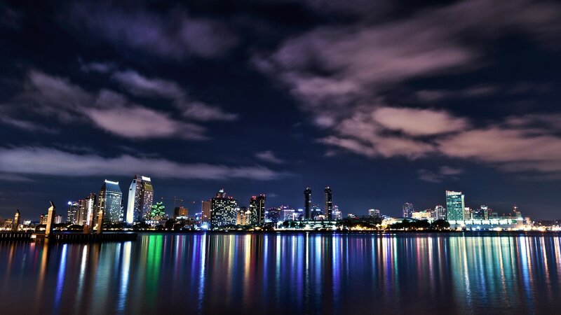San Diego skyline at night